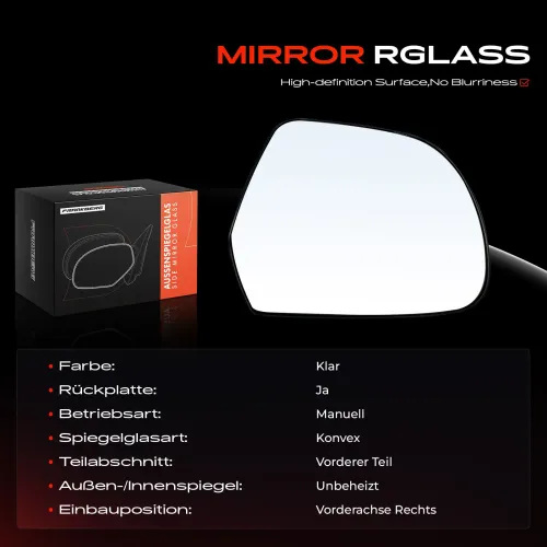 Spiegelglas, Außenspiegel Vorderachse rechts Frankberg 5481FB0052990 Bild Spiegelglas, Außenspiegel Vorderachse rechts Frankberg 5481FB0052990