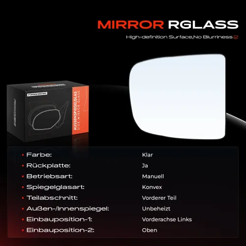 Spiegelglas, Außenspiegel links oben Frankberg 5481FB0053010 Bild Spiegelglas, Außenspiegel links oben Frankberg 5481FB0053010