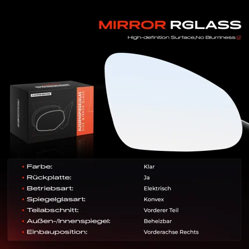 Spiegelglas, Außenspiegel Vorderachse rechts Frankberg 5481FB0053015 Bild Spiegelglas, Außenspiegel Vorderachse rechts Frankberg 5481FB0053015