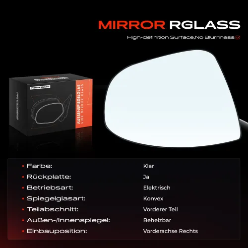 Spiegelglas, Außenspiegel Vorderachse rechts Frankberg 5481FB0053026 Bild Spiegelglas, Außenspiegel Vorderachse rechts Frankberg 5481FB0053026