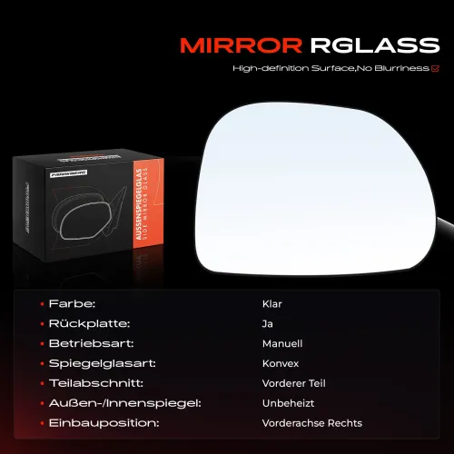 Spiegelglas, Außenspiegel Vorderachse rechts Frankberg 5481FB0053028 Bild Spiegelglas, Außenspiegel Vorderachse rechts Frankberg 5481FB0053028