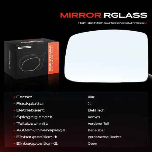 Spiegelglas, Außenspiegel rechts oben Frankberg 5481FB0053032 Bild Spiegelglas, Außenspiegel rechts oben Frankberg 5481FB0053032