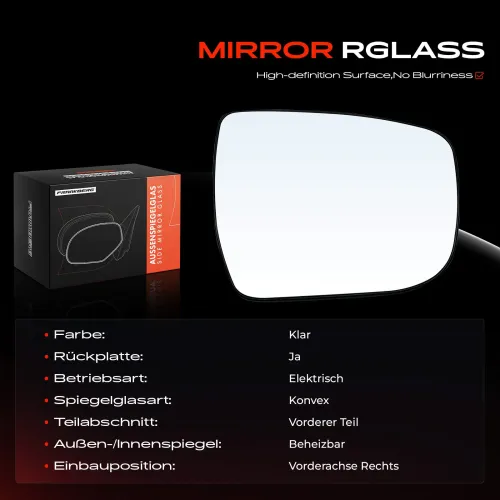 Spiegelglas, Außenspiegel Vorderachse rechts Frankberg 5481FB0053049 Bild Spiegelglas, Außenspiegel Vorderachse rechts Frankberg 5481FB0053049