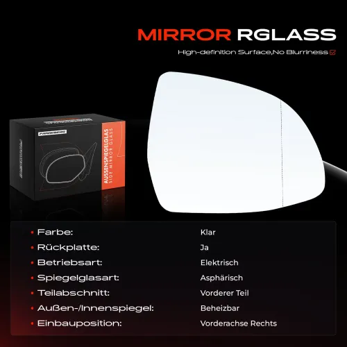 Spiegelglas, Außenspiegel Vorderachse rechts Frankberg 5481FB0053050 Bild Spiegelglas, Außenspiegel Vorderachse rechts Frankberg 5481FB0053050