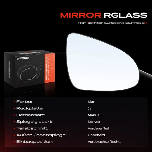 Spiegelglas, Außenspiegel Vorderachse rechts Frankberg 5481FB0053056 Bild Spiegelglas, Außenspiegel Vorderachse rechts Frankberg 5481FB0053056