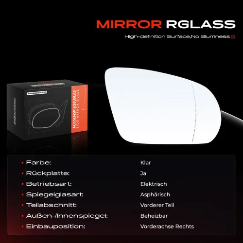 Spiegelglas, Außenspiegel Vorderachse rechts Frankberg 5481FB0053069 Bild Spiegelglas, Außenspiegel Vorderachse rechts Frankberg 5481FB0053069