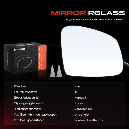 Spiegelglas, Außenspiegel Vorderachse rechts Frankberg 5481FB0053077 Bild Spiegelglas, Außenspiegel Vorderachse rechts Frankberg 5481FB0053077