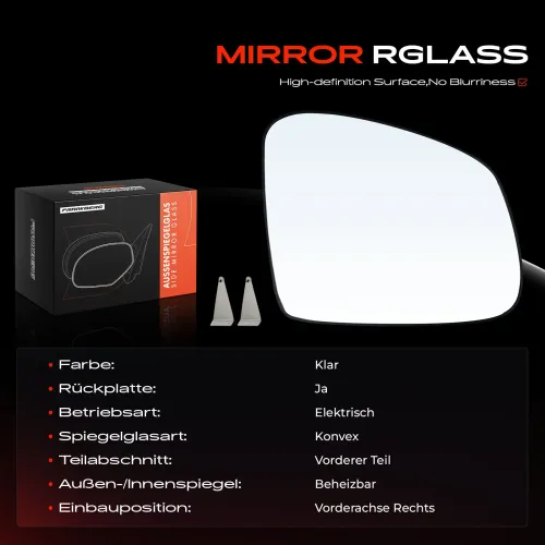 Spiegelglas, Außenspiegel Vorderachse rechts Frankberg 5481FB0053084 Bild Spiegelglas, Außenspiegel Vorderachse rechts Frankberg 5481FB0053084