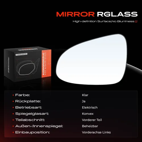 Spiegelglas, Außenspiegel Vorderachse links Frankberg 5481FB0053086 Bild Spiegelglas, Außenspiegel Vorderachse links Frankberg 5481FB0053086