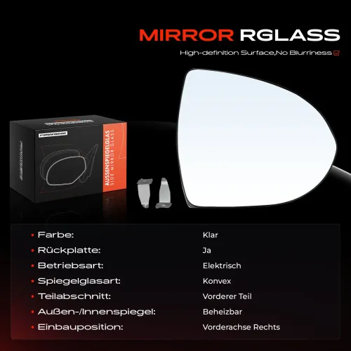 Spiegelglas, Außenspiegel Vorderachse rechts Frankberg 5481FB0053099 Bild Spiegelglas, Außenspiegel Vorderachse rechts Frankberg 5481FB0053099