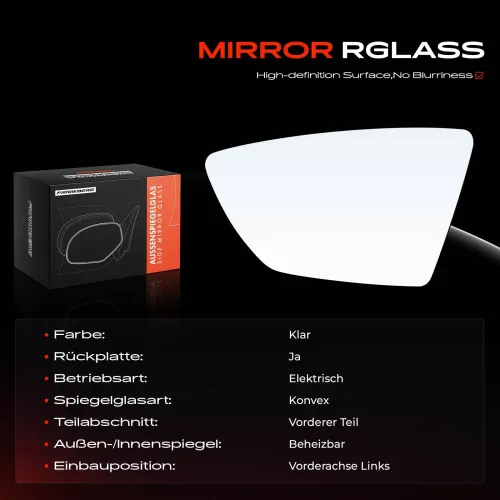 Spiegelglas, Außenspiegel Vorderachse links Frankberg 5481FB0053116 Bild Spiegelglas, Außenspiegel Vorderachse links Frankberg 5481FB0053116