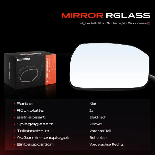 Spiegelglas, Außenspiegel Vorderachse rechts Frankberg 5481FB0053120 Bild Spiegelglas, Außenspiegel Vorderachse rechts Frankberg 5481FB0053120