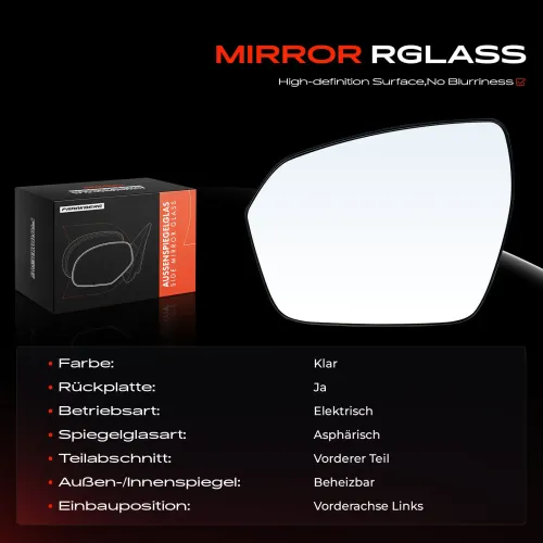 Spiegelglas, Außenspiegel Vorderachse links Frankberg 5481FB0053122 Bild Spiegelglas, Außenspiegel Vorderachse links Frankberg 5481FB0053122