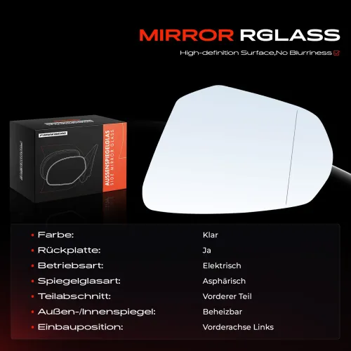 Spiegelglas, Außenspiegel Vorderachse links Frankberg 5481FB0053134 Bild Spiegelglas, Außenspiegel Vorderachse links Frankberg 5481FB0053134