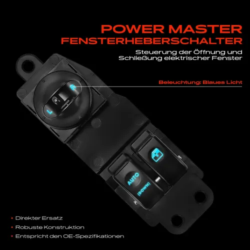 Schalter, Fensterheber fahrerseitig Frankberg 5481FB0053655 Bild Schalter, Fensterheber fahrerseitig Frankberg 5481FB0053655