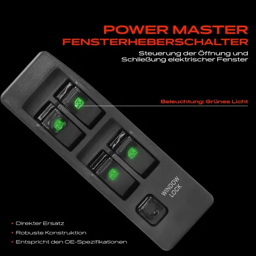 Schalter, Fensterheber fahrerseitig Frankberg 5481FB0053660 Bild Schalter, Fensterheber fahrerseitig Frankberg 5481FB0053660