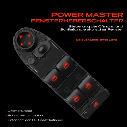 Schalter, Fensterheber fahrerseitig Frankberg 5481FB0053665 Bild Schalter, Fensterheber fahrerseitig Frankberg 5481FB0053665