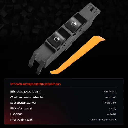 Schalter, Fensterheber fahrerseitig Frankberg 5481FB0053667 Bild Schalter, Fensterheber fahrerseitig Frankberg 5481FB0053667