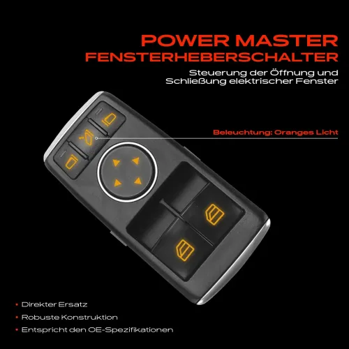 Schalter, Fensterheber fahrerseitig Frankberg 5481FB0053672 Bild Schalter, Fensterheber fahrerseitig Frankberg 5481FB0053672