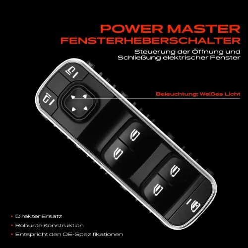 Schalter, Fensterheber fahrerseitig Frankberg 5481FB0053678 Bild Schalter, Fensterheber fahrerseitig Frankberg 5481FB0053678