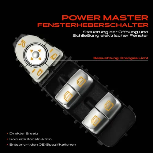 Schalter, Fensterheber fahrerseitig Frankberg 5481FB0053681 Bild Schalter, Fensterheber fahrerseitig Frankberg 5481FB0053681