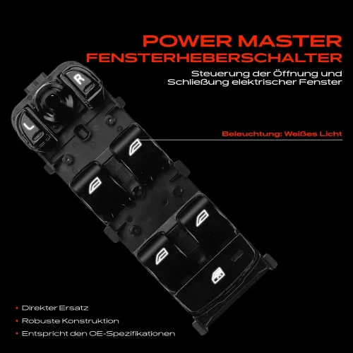 Schalter, Fensterheber fahrerseitig Frankberg 5481FB0053690 Bild Schalter, Fensterheber fahrerseitig Frankberg 5481FB0053690