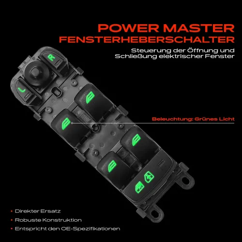 Schalter, Fensterheber fahrerseitig Frankberg 5481FB0053691 Bild Schalter, Fensterheber fahrerseitig Frankberg 5481FB0053691