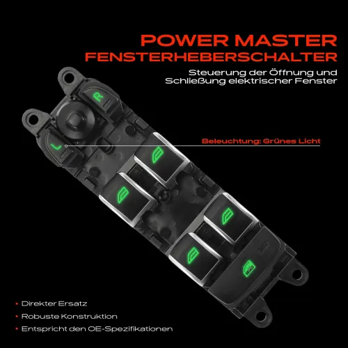 Schalter, Fensterheber fahrerseitig Frankberg 5481FB0053692 Bild Schalter, Fensterheber fahrerseitig Frankberg 5481FB0053692