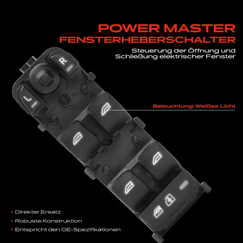 Schalter, Fensterheber fahrerseitig Frankberg 5481FB0053693 Bild Schalter, Fensterheber fahrerseitig Frankberg 5481FB0053693