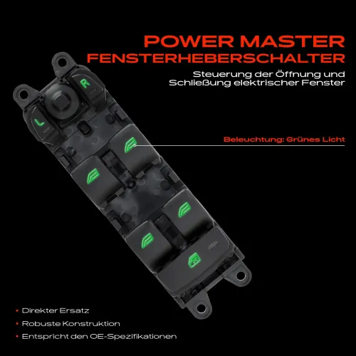 Schalter, Fensterheber fahrerseitig Frankberg 5481FB0053694 Bild Schalter, Fensterheber fahrerseitig Frankberg 5481FB0053694