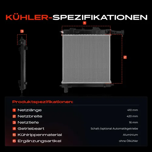 Kühler, Motorkühlung Frankberg 5481FB0053784 Bild Kühler, Motorkühlung Frankberg 5481FB0053784