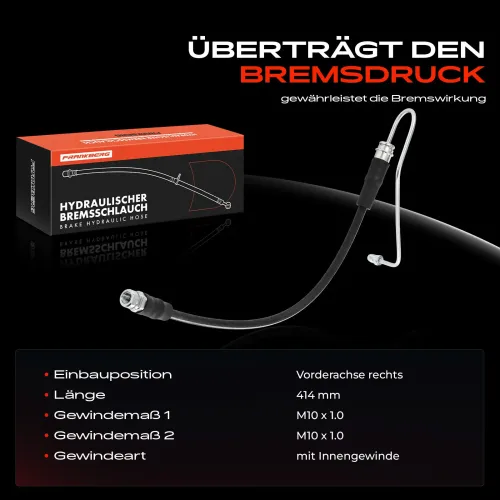 Bremsschlauch Vorderachse rechts Frankberg 5481FB0054362 Bild Bremsschlauch Vorderachse rechts Frankberg 5481FB0054362