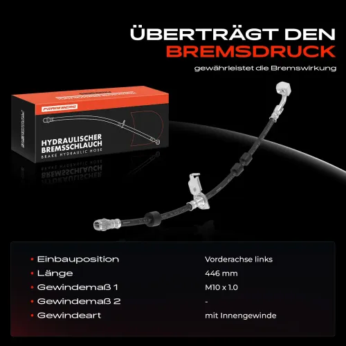 Bremsschlauch Vorderachse links Frankberg 5481FB0054366 Bild Bremsschlauch Vorderachse links Frankberg 5481FB0054366