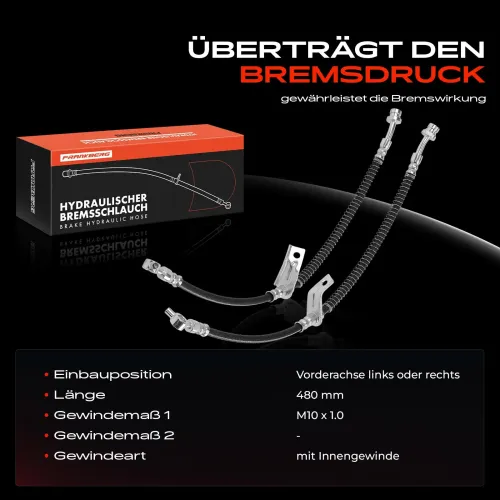 Bremsschlauch Vorderachse beidseitig Frankberg 5481FB0054388 Bild Bremsschlauch Vorderachse beidseitig Frankberg 5481FB0054388