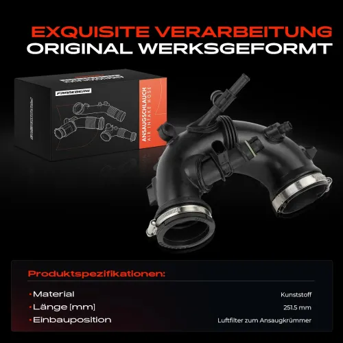 Ansaugschlauch, Luftfilter Luftfilter zum Ansaugkrümmer Frankberg 5481FB0054400 Bild Ansaugschlauch, Luftfilter Luftfilter zum Ansaugkrümmer Frankberg 5481FB0054400