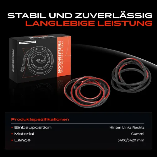 Türdichtung hinten links hinten rechts Frankberg 5481FB0054744 Bild Türdichtung hinten links hinten rechts Frankberg 5481FB0054744