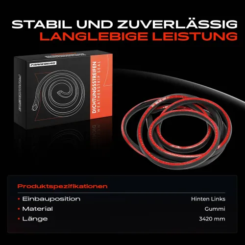 Türdichtung hinten links Frankberg 5481FB0054745 Bild Türdichtung hinten links Frankberg 5481FB0054745