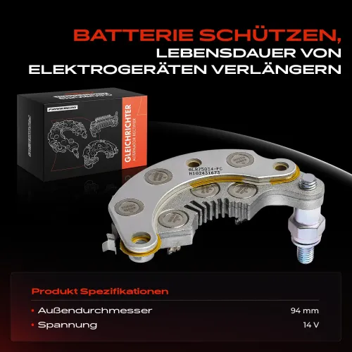 Gleichrichter, Generator 14 V Frankberg 5481FB0054867 Bild Gleichrichter, Generator 14 V Frankberg 5481FB0054867