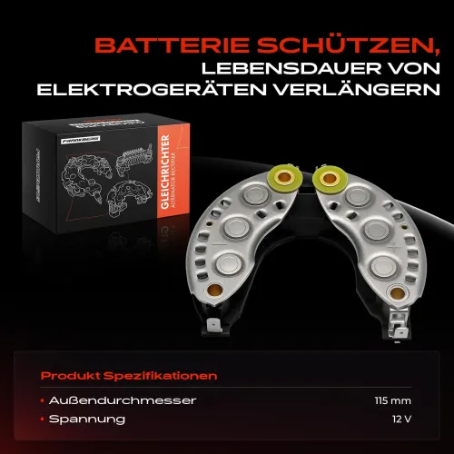 Gleichrichter, Generator 12 V Frankberg 5481FB0054883 Bild Gleichrichter, Generator 12 V Frankberg 5481FB0054883