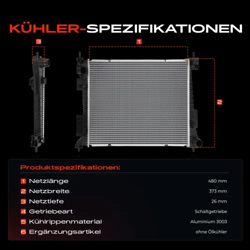 Kühler, Motorkühlung Frankberg 5481FB0055003 Bild Kühler, Motorkühlung Frankberg 5481FB0055003
