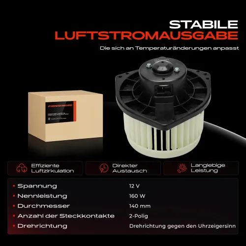 Innenraumgebläse 12 V Frankberg 5481FB0055507 Bild Innenraumgebläse 12 V Frankberg 5481FB0055507