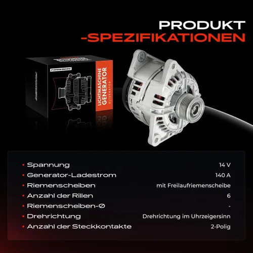 Generator 14 V Frankberg 5481FB0055605 Bild Generator 14 V Frankberg 5481FB0055605