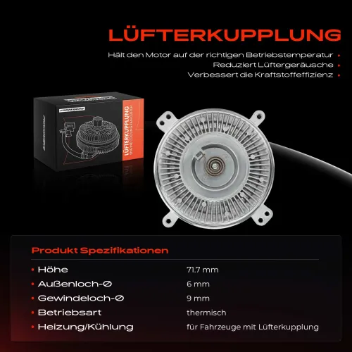 Kupplung, Kühlerlüfter Frankberg 5481FB0055673 Bild Kupplung, Kühlerlüfter Frankberg 5481FB0055673