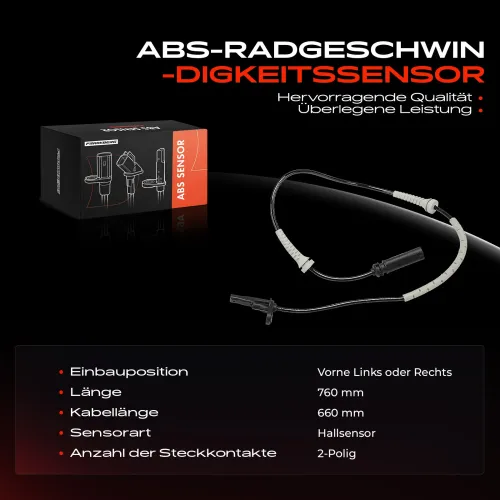 Sensor, Raddrehzahl vorne Frankberg 5481FB0055715 Bild Sensor, Raddrehzahl vorne Frankberg 5481FB0055715