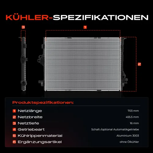 Kühler, Motorkühlung Frankberg 5481FB0055717 Bild Kühler, Motorkühlung Frankberg 5481FB0055717