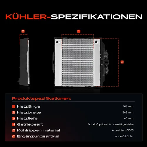 Kühler, Motorkühlung Frankberg 5481FB0055723 Bild Kühler, Motorkühlung Frankberg 5481FB0055723