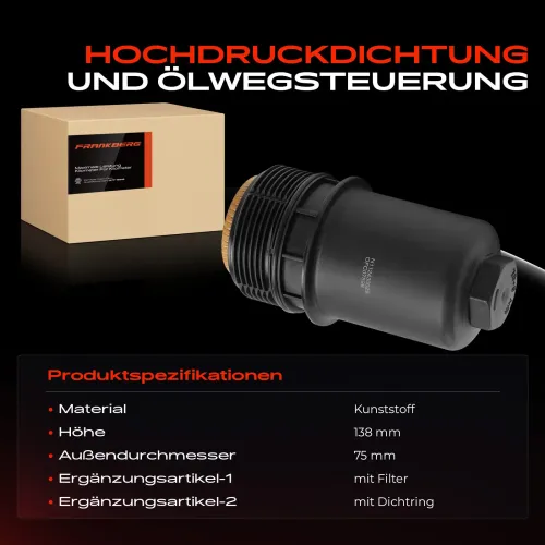 Deckel, Ölfiltergehäuse Frankberg 5481FB0055746 Bild Deckel, Ölfiltergehäuse Frankberg 5481FB0055746