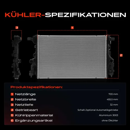 Kühler, Motorkühlung Frankberg 5481FB0055770 Bild Kühler, Motorkühlung Frankberg 5481FB0055770
