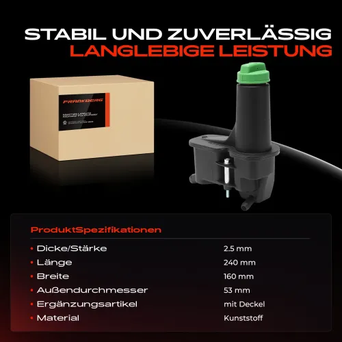 Ausgleichsbehälter, Hydrauliköl (Servolenkung) Frankberg 5481FB0055869 Bild Ausgleichsbehälter, Hydrauliköl (Servolenkung) Frankberg 5481FB0055869