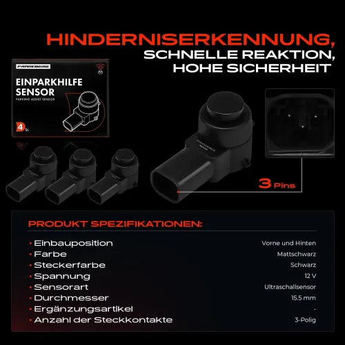 Sensor, Einparkhilfe 12 V vorne und hinten Frankberg 5481FB0056116 Bild Sensor, Einparkhilfe 12 V vorne und hinten Frankberg 5481FB0056116